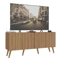Rack Retrô Para Tv Até 50 Polegadas Com 4 Portas Multimóveis Mp1071 Rustic Natural - 1