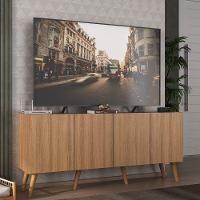 Rack Retrô Para Tv Até 50 Polegadas Com 4 Portas Multimóveis Mp1071 Rustic Natural - 5