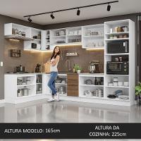 Armário De Cozinha Completa De Canto 499cm Branco/rustic Stella Madesa 03 Branco/rustic - 3