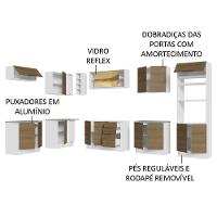 Armário De Cozinha Completa De Canto 499cm Branco/rustic Stella Madesa 03 Branco/rustic - 9