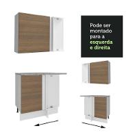 Armário De Cozinha Completa De Canto 499cm Branco/rustic Stella Madesa 03 Branco/rustic - 10