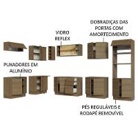 Armário De Cozinha Completa De Canto 499cm Rustic Stella Madesa 03 Rustic