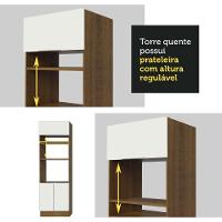 Armário De Cozinha Completa De Canto 499cm Rustic/branco Stella Madesa 03 Rustic/branco - 8