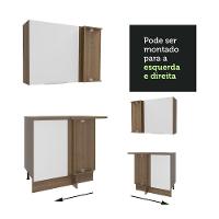Armário De Cozinha Completa De Canto 499cm Rustic/branco Stella Madesa 03 Rustic/branco - 10