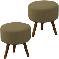 Kit 2 Puff Puf Para Sala Pes Palito Small Veludo Sl 945 Peer Sl 945 - 1