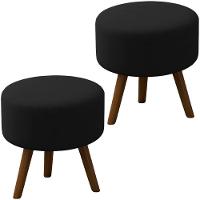 Kit 2 Puff Puf Para Sala Pes Palito Small Veludo Sl 944 Peer Sl 944 - 1