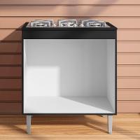 Balcao Com Tampo Cooktop 79 Cm 2 Portas Andreia Preto Reajl Preto - 6