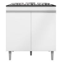 Balcao Com Tampo Cooktop 79 Cm 2 Portas Andreia Branco Reajl Branco - 1