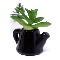 Kit 06 Suculentas Artificiais Com Vaso De Cerâmica 9,5x8x6 Cm - D'rossi - 2