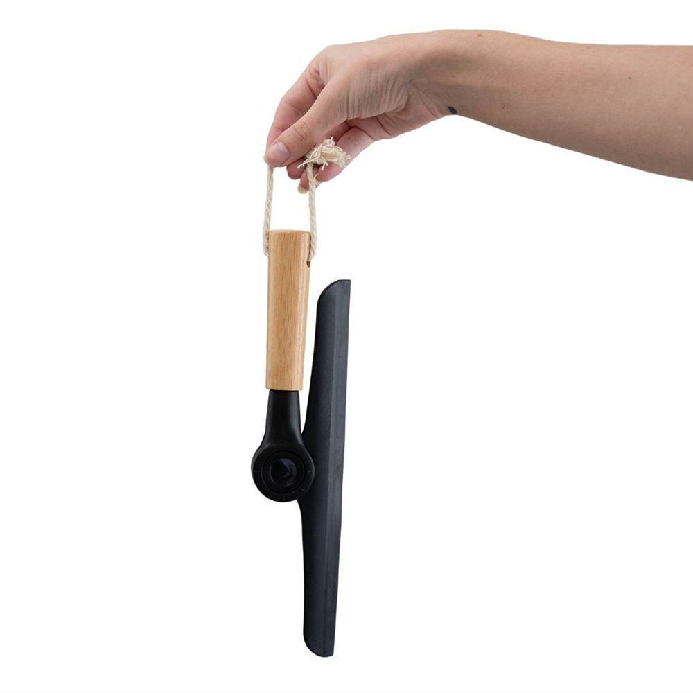 Rodo De Pia Oikos Com Cabo De Bambu Dobrável Preta - 3