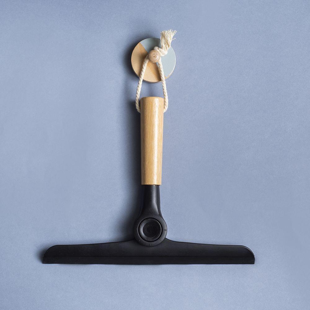 Rodo De Pia Oikos Com Cabo De Bambu Dobrável Preta - 4