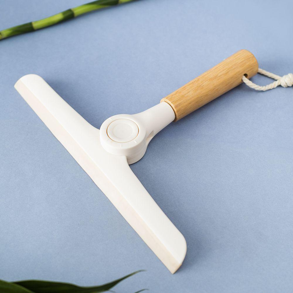 Rodo De Pia Oikos Com Cabo De Bambu Dobrável Off-white - 2