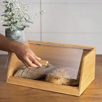 Porta Pão De Bambu Oikos Com Tampa Transparente 35cm Retangular - 3