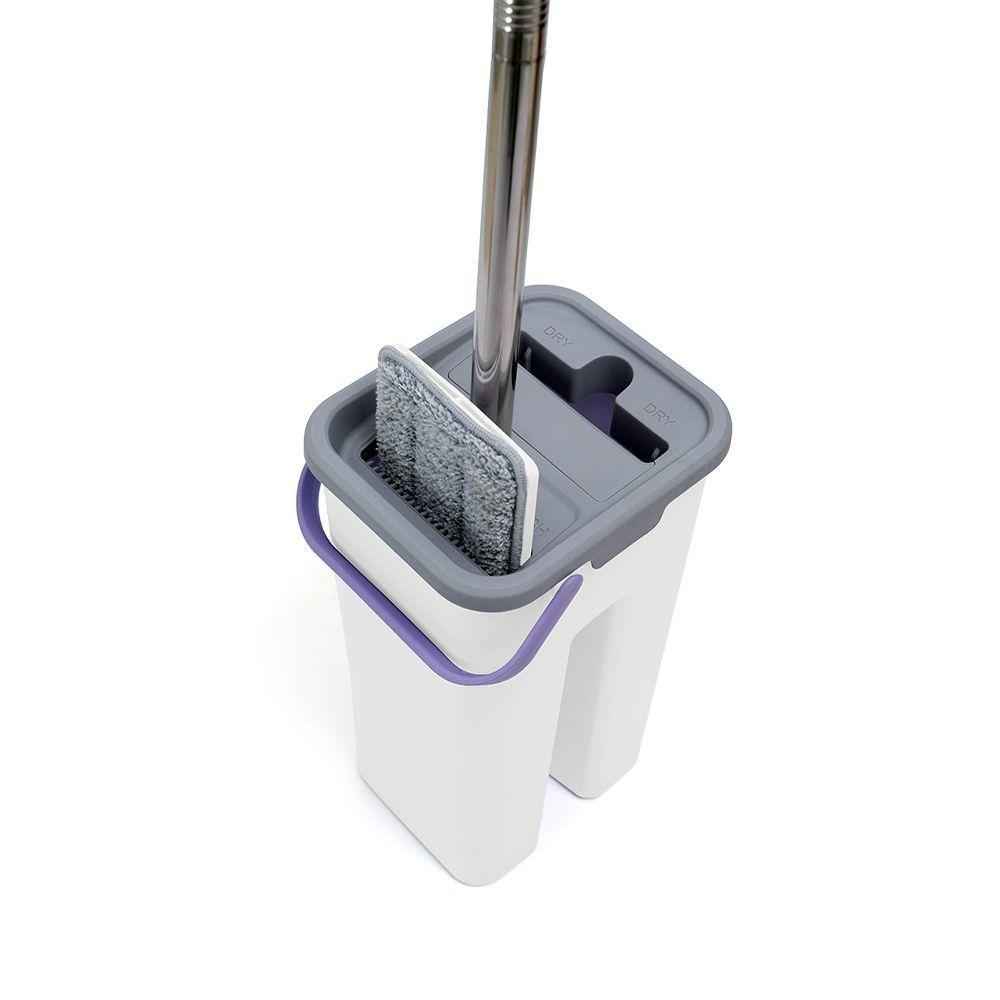 Mop Simplo Slim Com Balde Ultra Compacto E Esfregão De Microfibra - 4