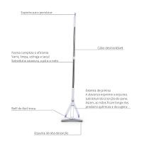 Mop Simplo Slim Esponja Com Sistema De Prensa