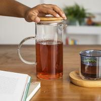 Jarra De Vidro Oikos Com Tampa De Bambu 750ml - 3