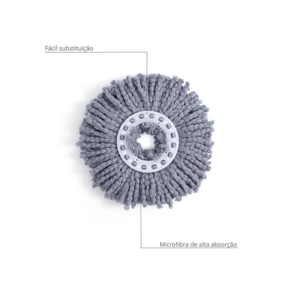 Refil Para Mop Simplo Giro Fit Esfregão De Microfibra - 3