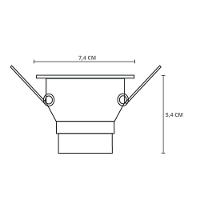 Spot De Led Recuado Embutir Redondo 3w Bivolt Preto Blumenau 4100k Luz Neutra - 2