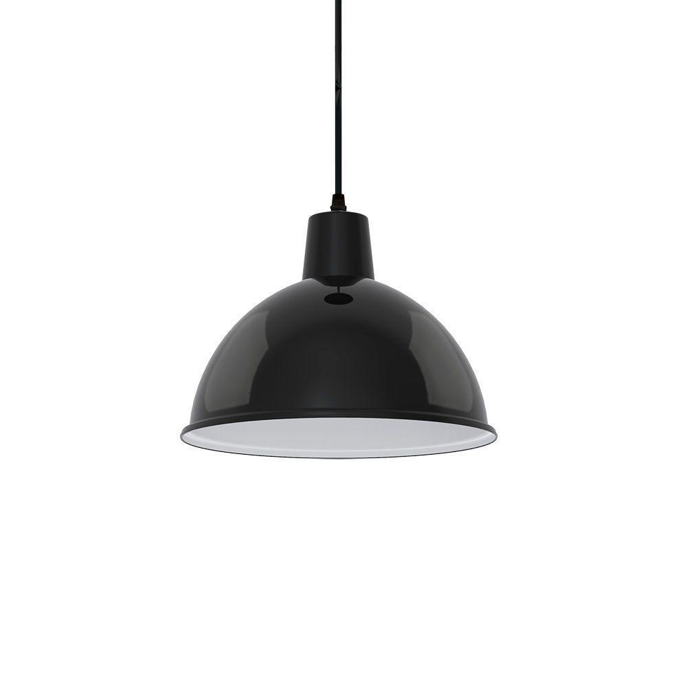 Lustre Pendente Taschibra Td 821 E27 Bivolt Preto - 1