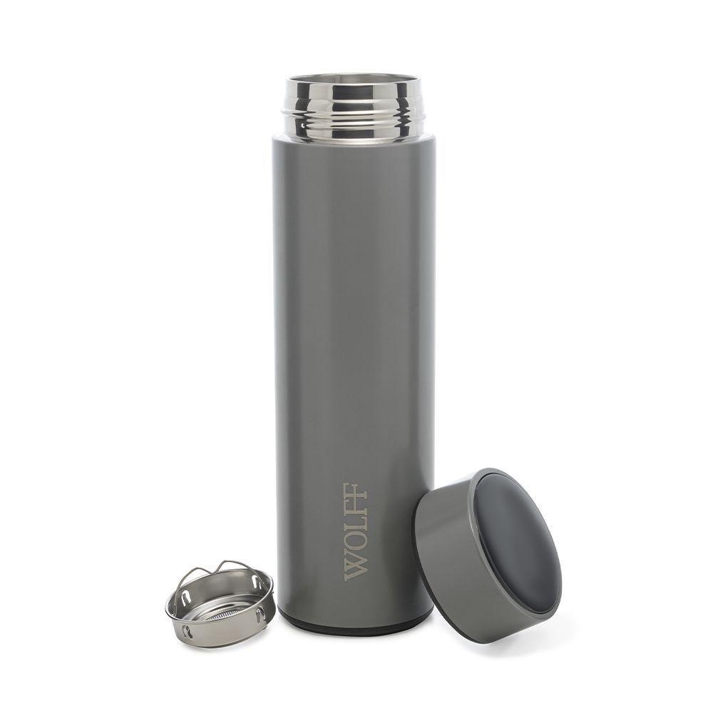 Garrafa Térmica Em Aço Inox Com Termômetro Led 500ml Cinza - 4