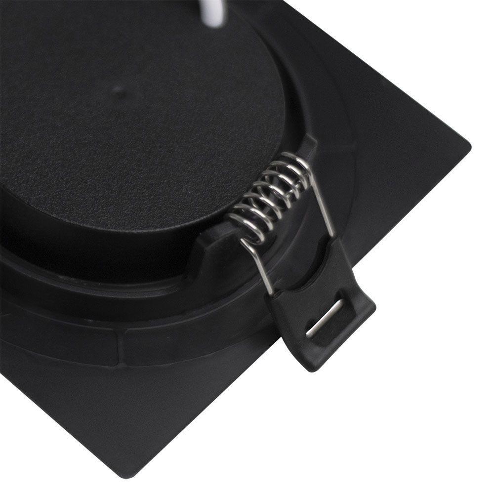 Spot De Led Embutir Slim Mr16 Quadrado 6w Preto Bivolt Blumenau 3000k Luz Quente - 2