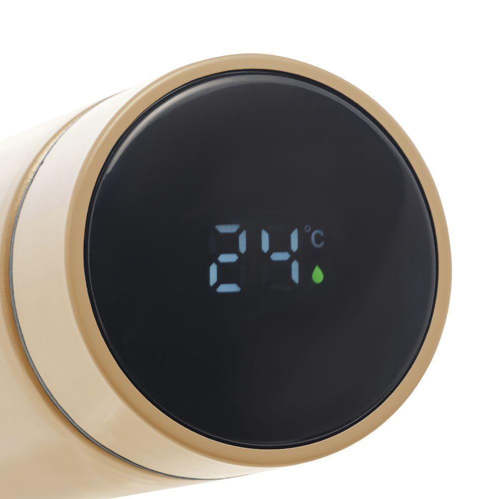 Garrafa Térmica Em Aço Inox Com Termômetro Led 500ml Nude - 2