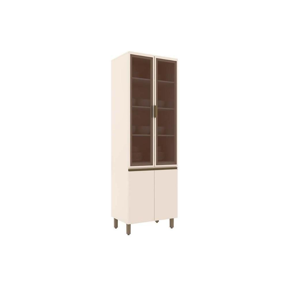 Cristaleira de Cozinha Connect c/4 Portas c/2 Vidro 71x51x220cm Off White - Henn - 1