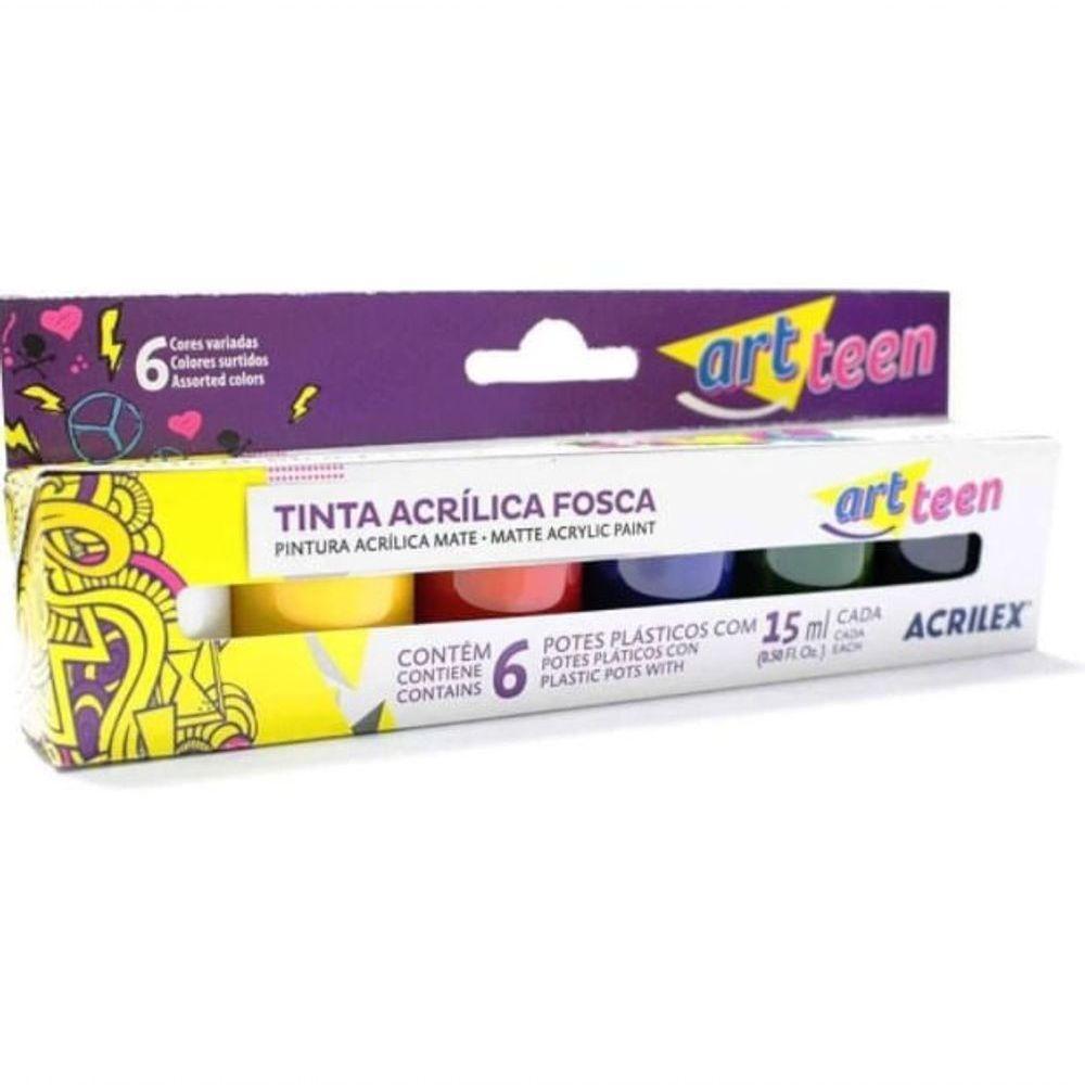 Tinta Acrílica Fosca 15ml 6 Cores - Acrilex - 1