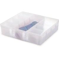 Caixa Organizadora Multiuso 18,5x17,7x4,8 Cm - 9 Divisórias - Plasutil - 1