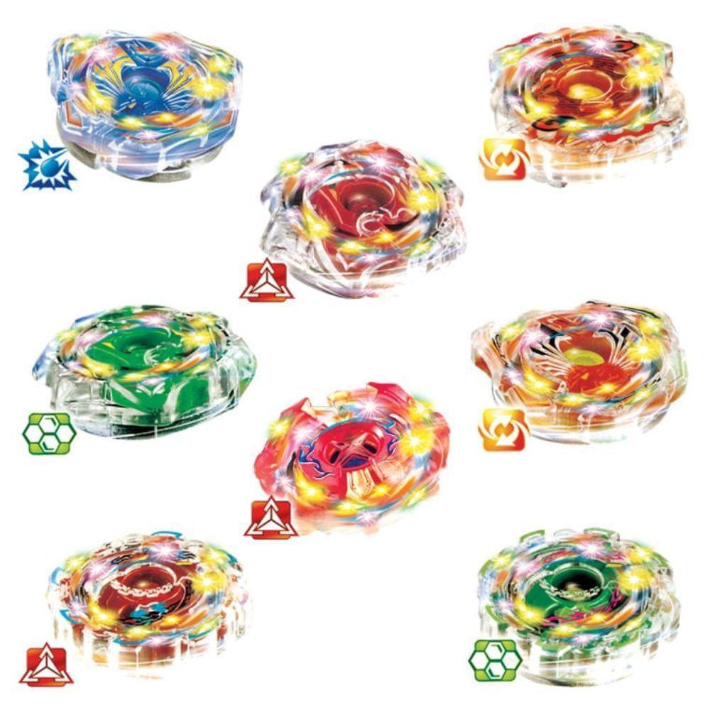 Pião De Batalha C- Lançador Zip Zap C- Luz - Dm Toys - 1