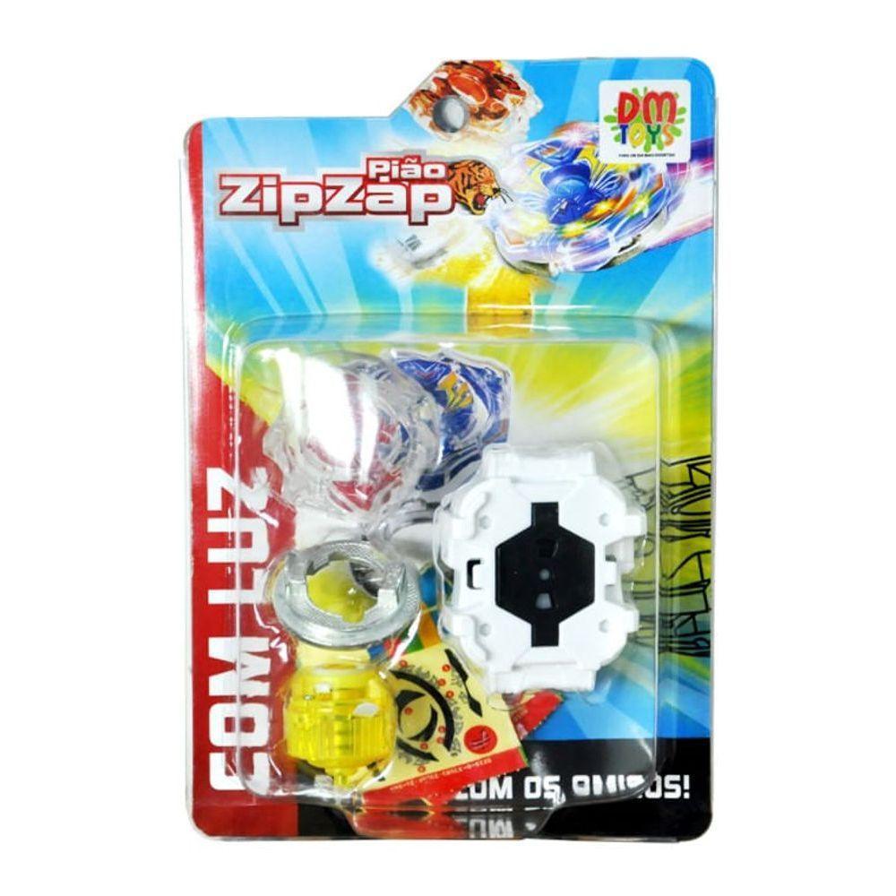 Pião De Batalha C- Lançador Zip Zap C- Luz - Dm Toys - 3