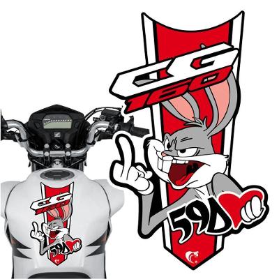 Adesivo Faixa Gravata Sem Resina Moto Cg 150/160 Pernalonga Vermelho Cor Cg 160