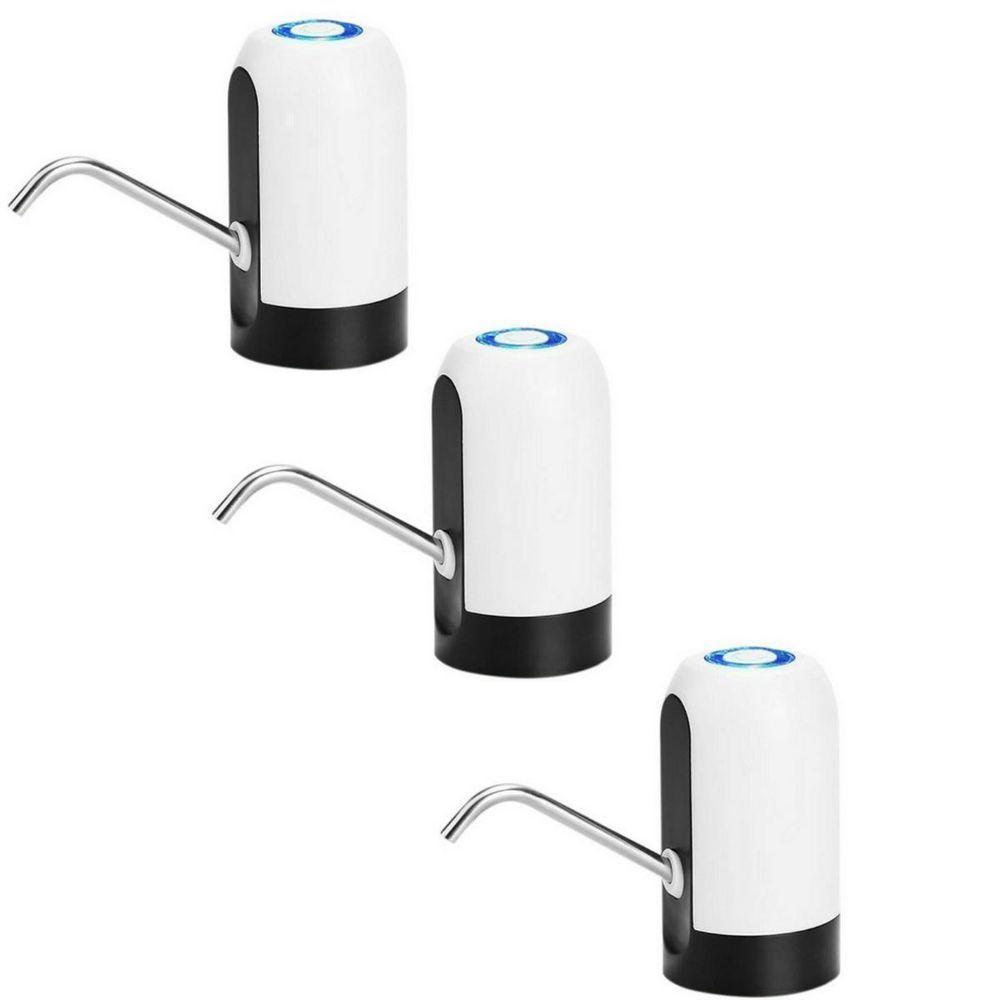 Kit 3 Bomba Dispenser Recarregável Usb Bebedouro Galão água - 1