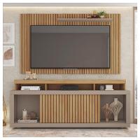 Rack Com Painel Tv Até 65 Polegadas Marrom Life Caemmun - 1