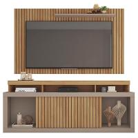 Rack Com Painel Tv Até 65 Polegadas Marrom Life Caemmun - 2