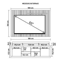 Rack Com Painel Tv Até 65 Polegadas Marrom Life Caemmun