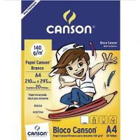 Bloco De Desenho A4 140g-m² Branco 20 Folhas - Canson - 1