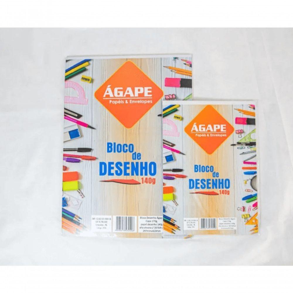 Bloco De Desenho A4 140g 20 Folhas - ágape - Branco - 1