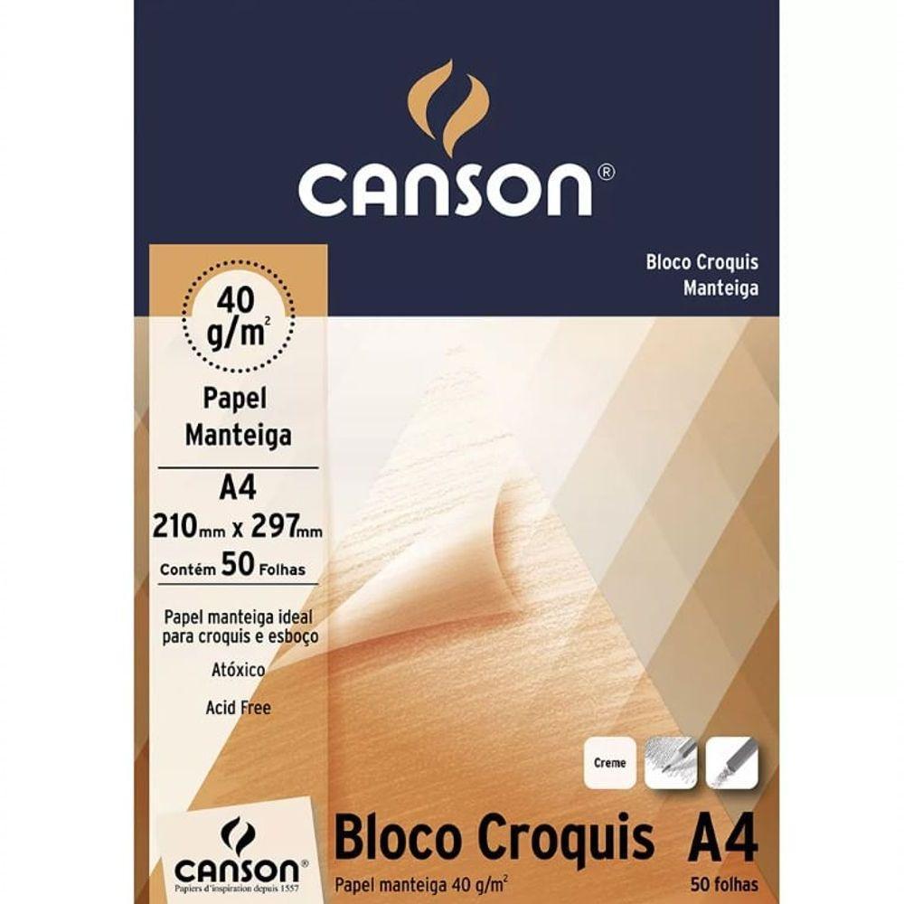 Bloco A4 40g Croquis 50 Folhas - Canson - 1