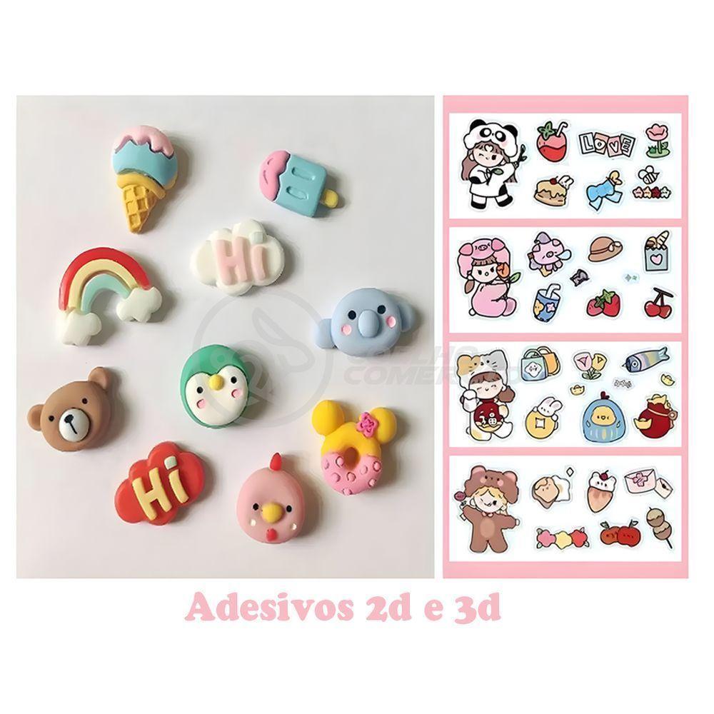 Kit Garrafa De água Roxa 3 Em 1 Com Alça Frases Motivacionais Tie-dye Academia + Adesivos 2d 3d - 5