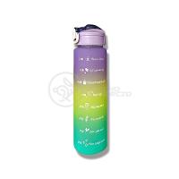 Kit Garrafa De água Roxa 3 Em 1 Com Alça Frases Motivacionais Tie-dye Academia + Adesivos 2d 3d - 8