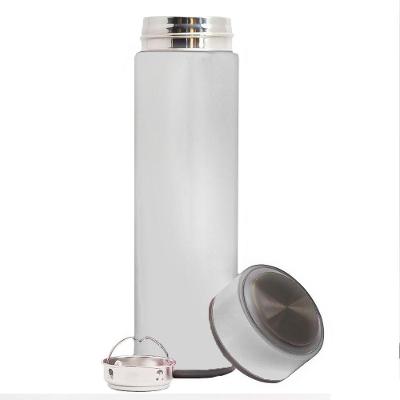 Garrafa Térmica Inteligente De Inox 500ml Tampa C-sensor De Temperatura Led água Café Chá Branco