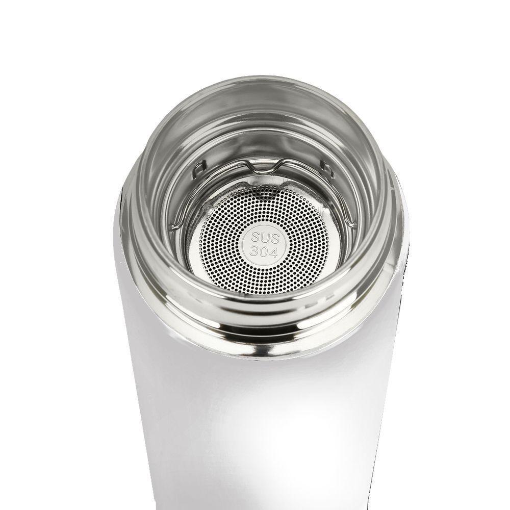 Garrafa Térmica Inteligente De Inox 500ml Tampa C-sensor De Temperatura Led água Café Chá Branco - 3