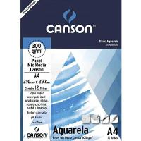 Bloco De Aquarela Mix A4 300g C- 12 Folhas - Canson - 1