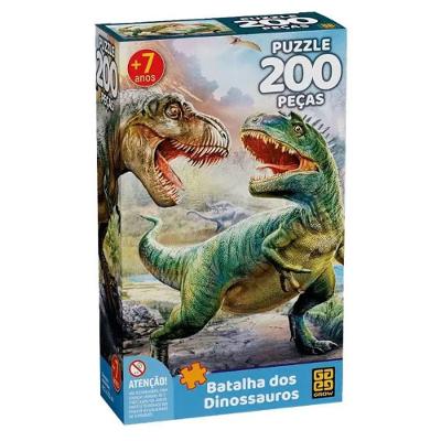 Puzzle 200 Peças - Grow - Batalha Dos Dinossauros