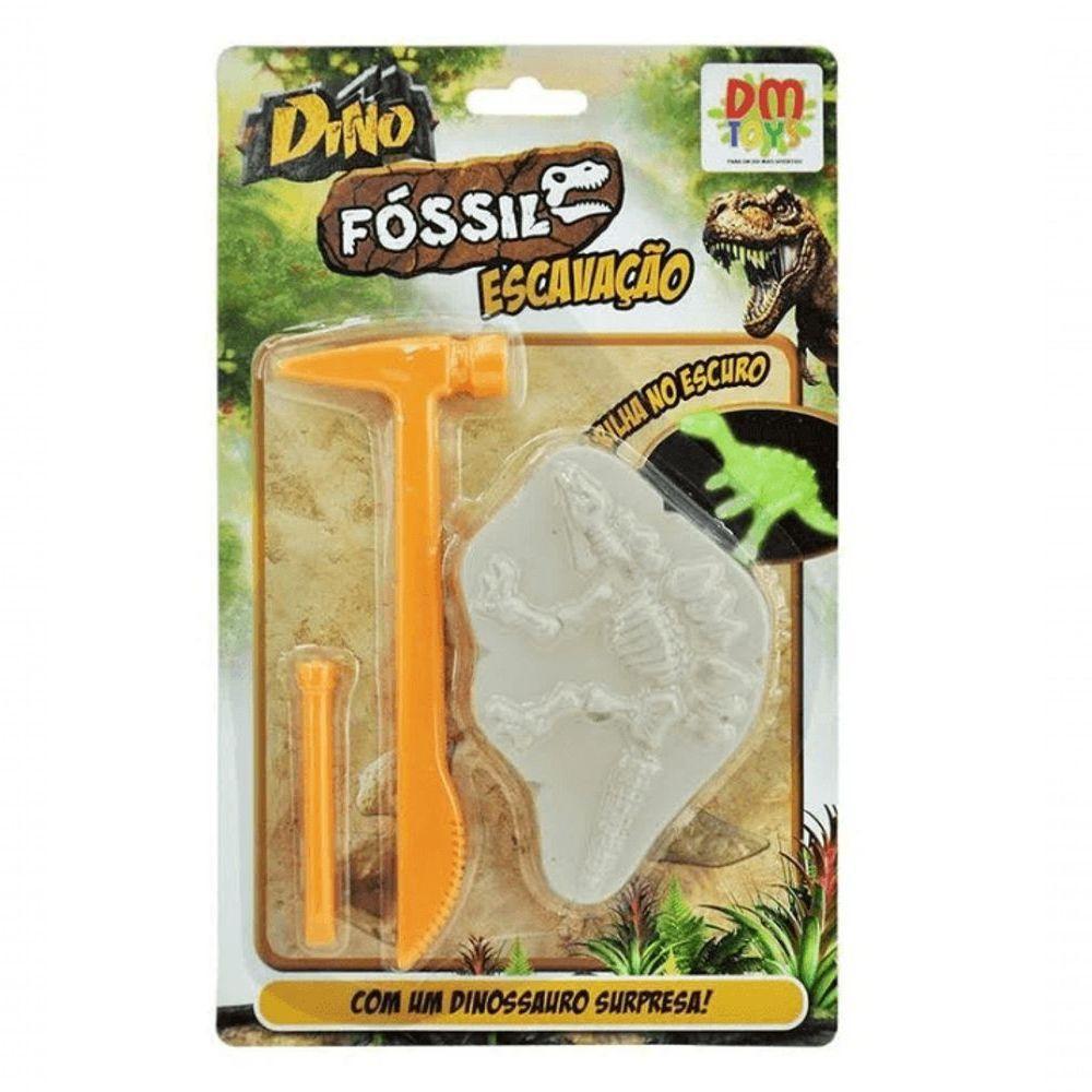 Dinossauro Surpresa - Dino Fóssil Escavação - Brilha No Escuro - Dm Toys - 1