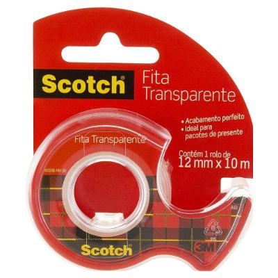 Fita Adesiva Transparente 12mm X 10 M - C- Suporte - Scotch 3m