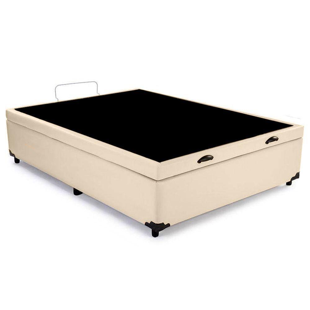 Cama Box Baú Casal Sintético Sereneprime Bege 138x188x44 - 6