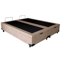 Cama Box Baú King Bipartido Suede Sereneprime Bege 192x203x44 - 9