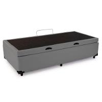 Cama Box Baú Solteiro Sintético Sereneprime Cinza 88x188x44 - 2